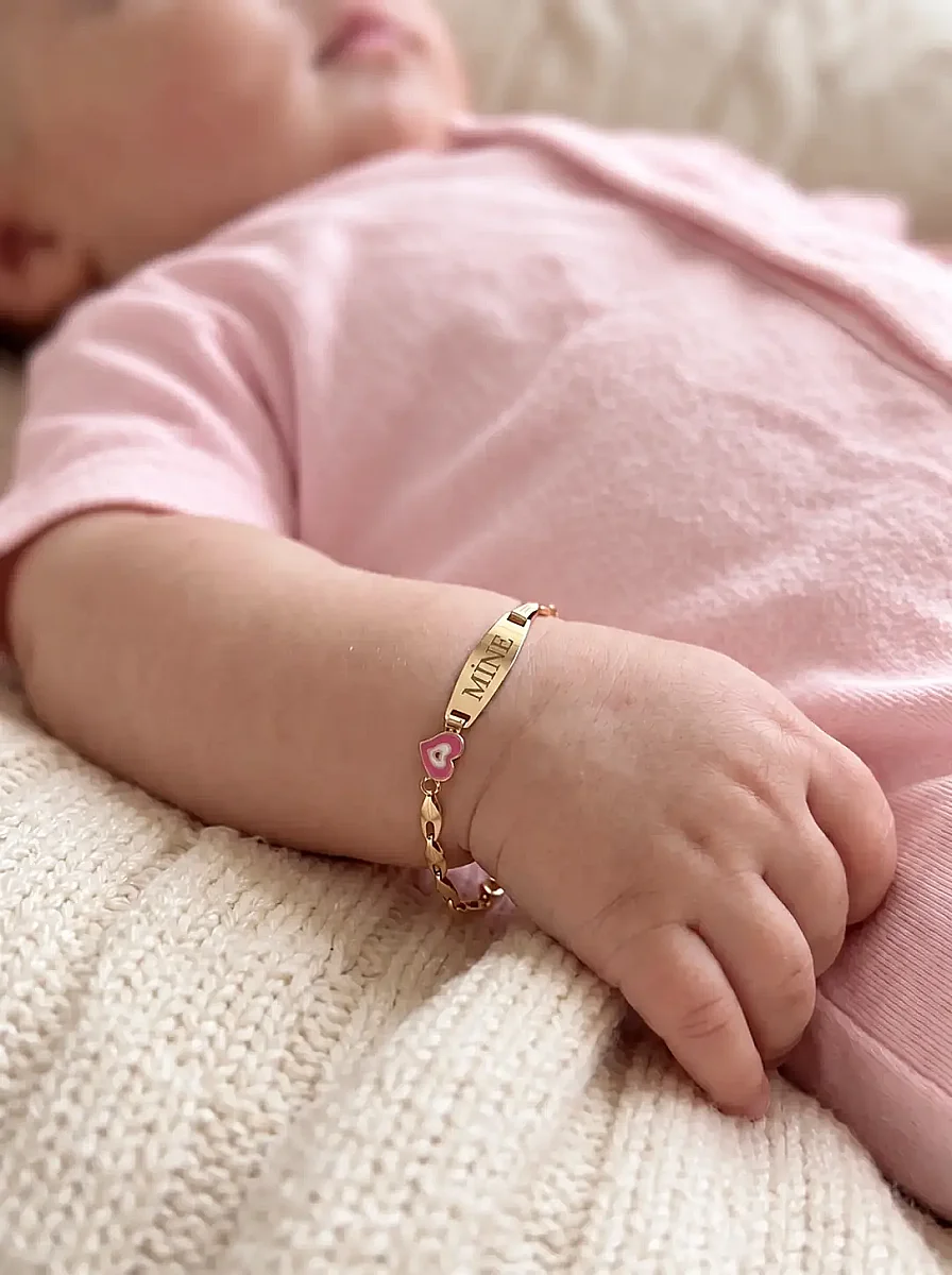 14 Ayar Pembe Kalpli Bebek Künyesi