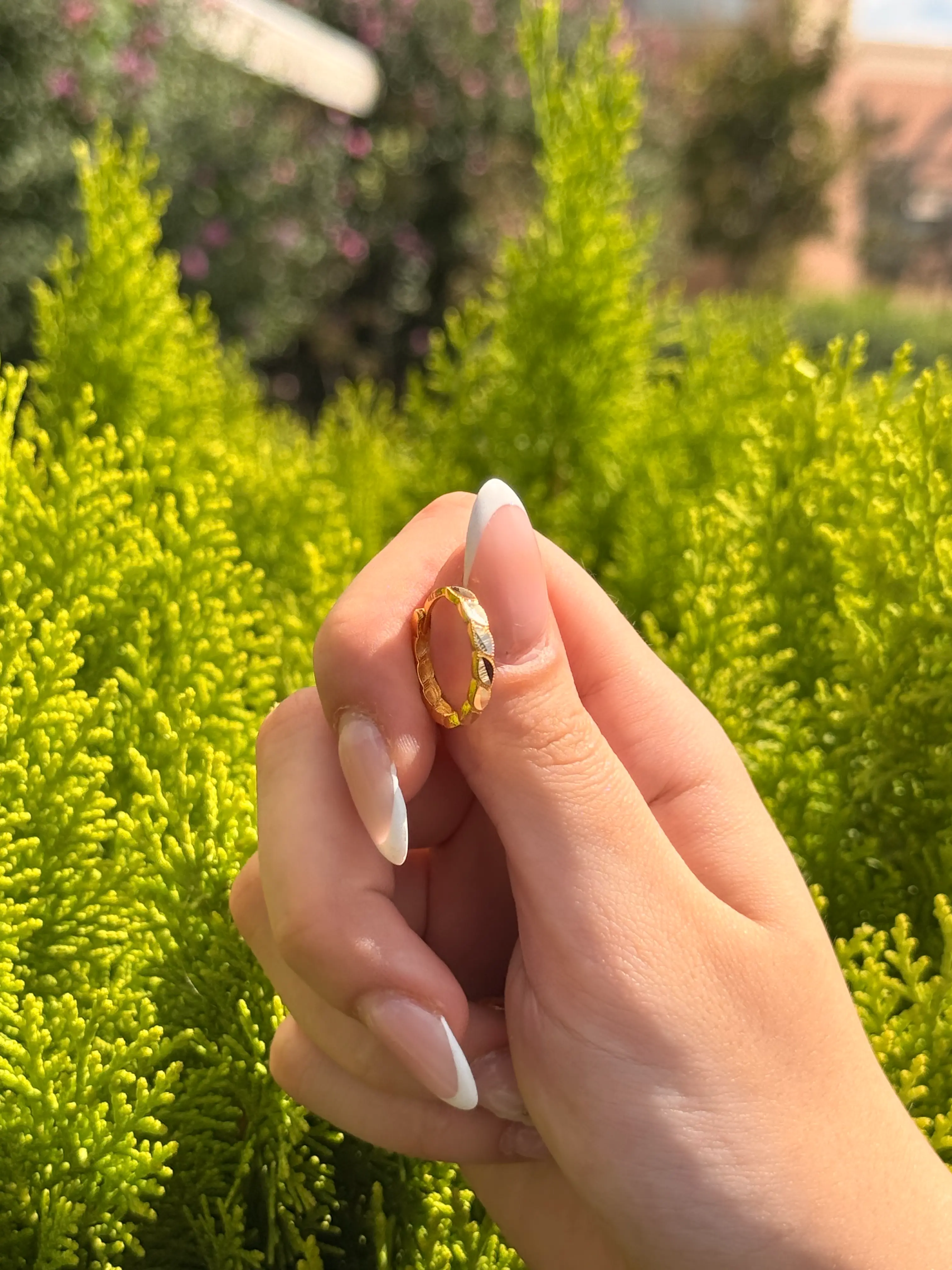 8 Ayar Altın Arpa Halka Model - 2