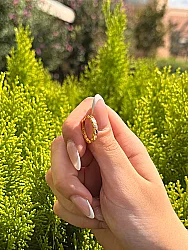 8 Ayar Altın Arpa Halka Model - 2