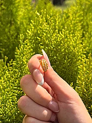 8 Ayar Altın Badem Model Küpe - 2