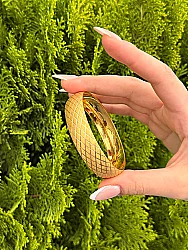 8 Ayar Altın Baklava Desen Bilezik - 1