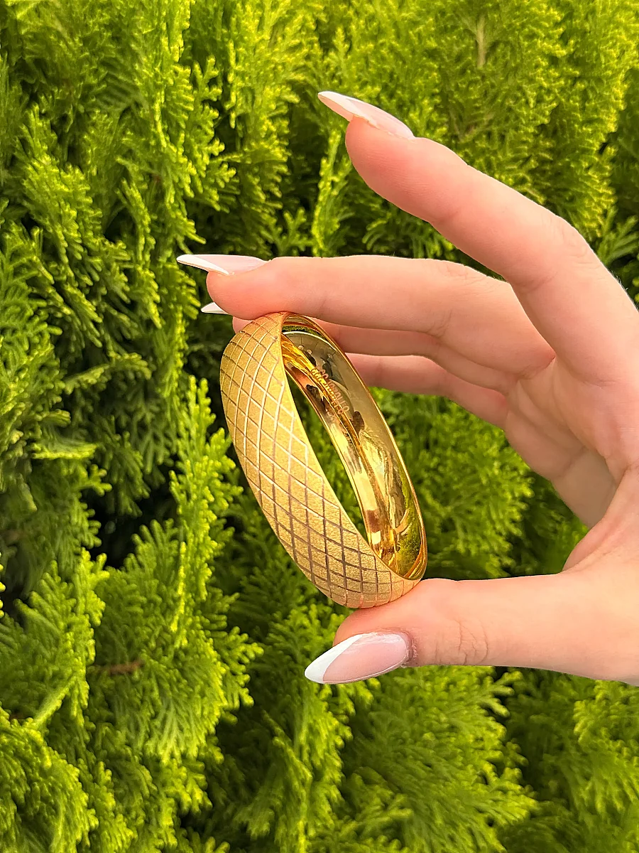 8 Ayar Altın Baklava Desen Bilezik