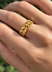 8 Ayar Altın Başak Model Yüzük