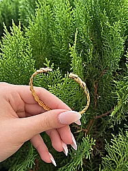 Altın Çift Burgu Model Kelepçe - 2