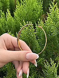 Altın Taşlı Kaburga Model Kelepçe - 2