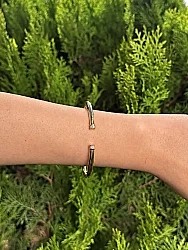 Altın Taşlı Model Kelepçe - 1