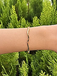 Altın Zigzag Model Kelepçe - 1