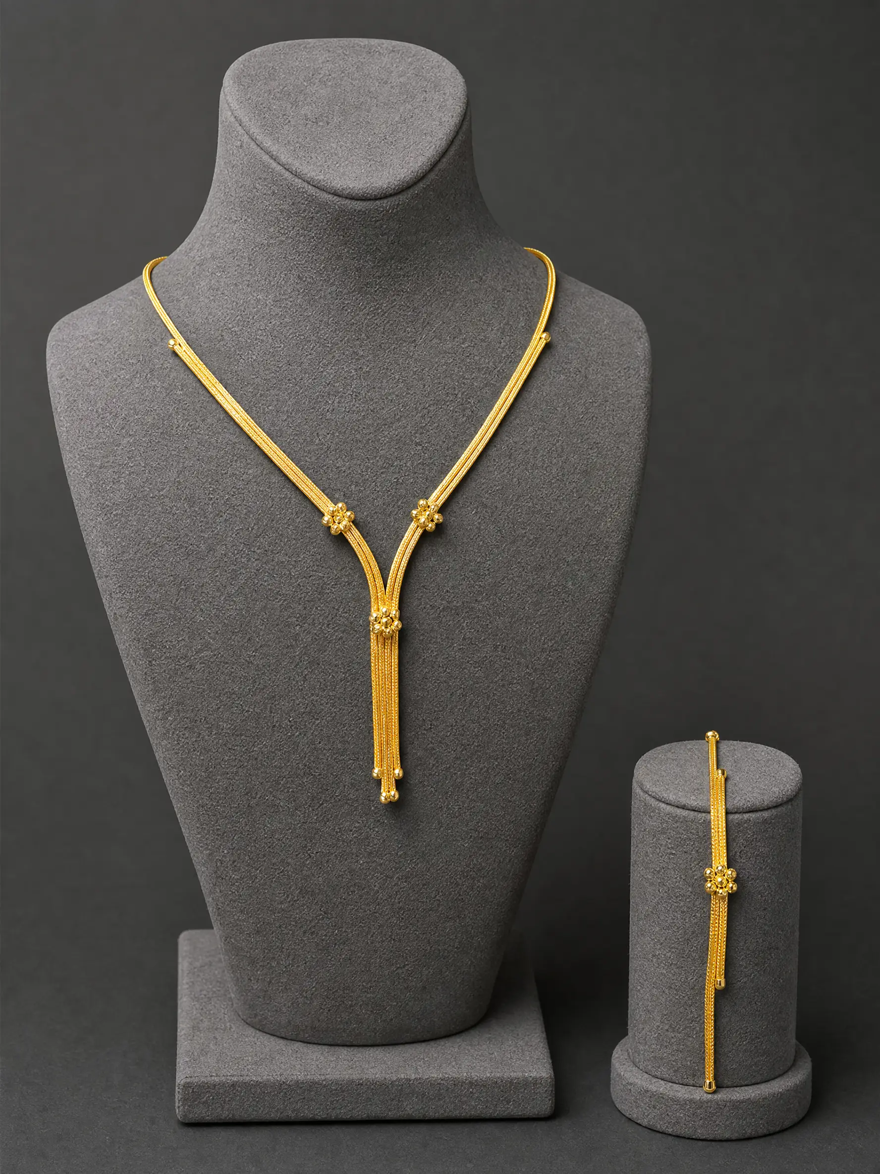 8 Ayar Çiçek Model Kalze Set - 1